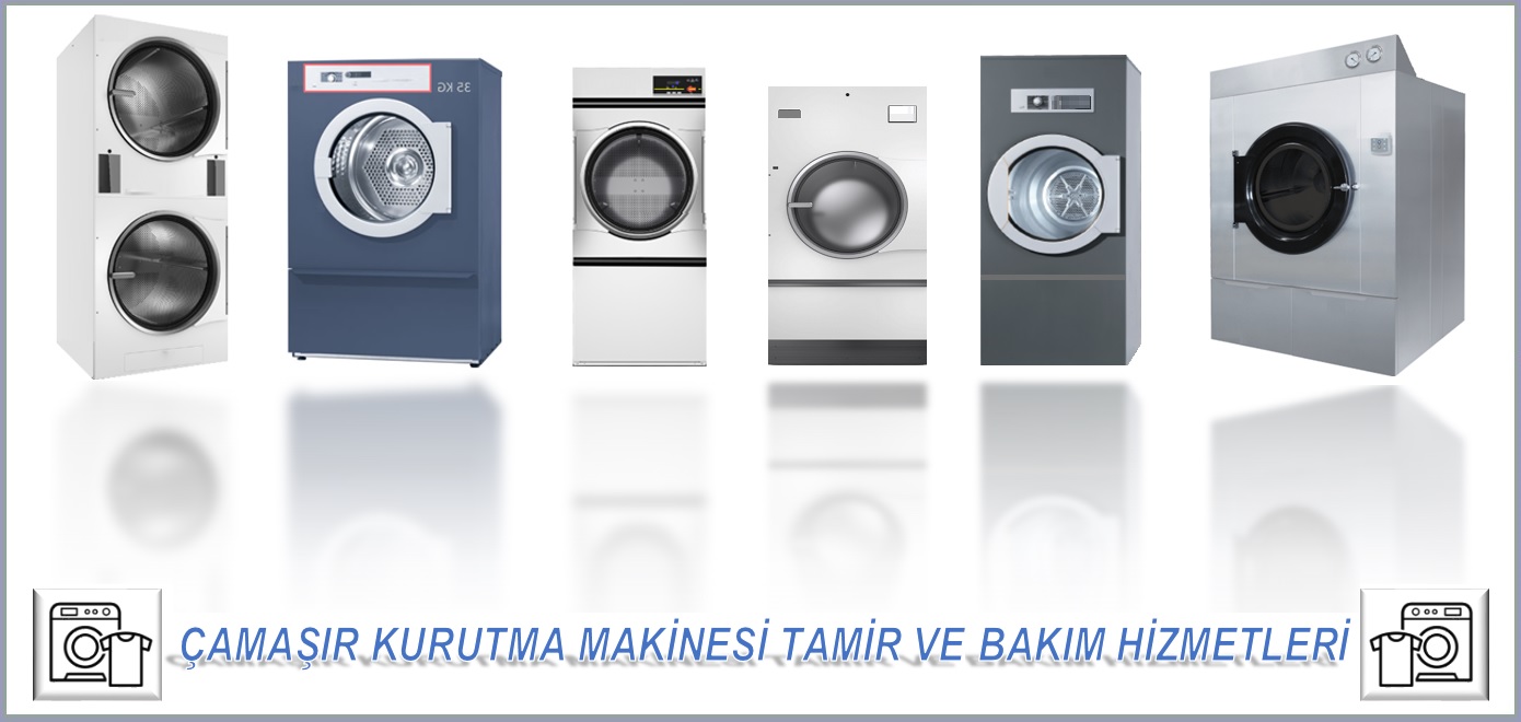 Eskişehir'de arızalı bir çamaşır kurutma makinesini inceleyen teknisyen