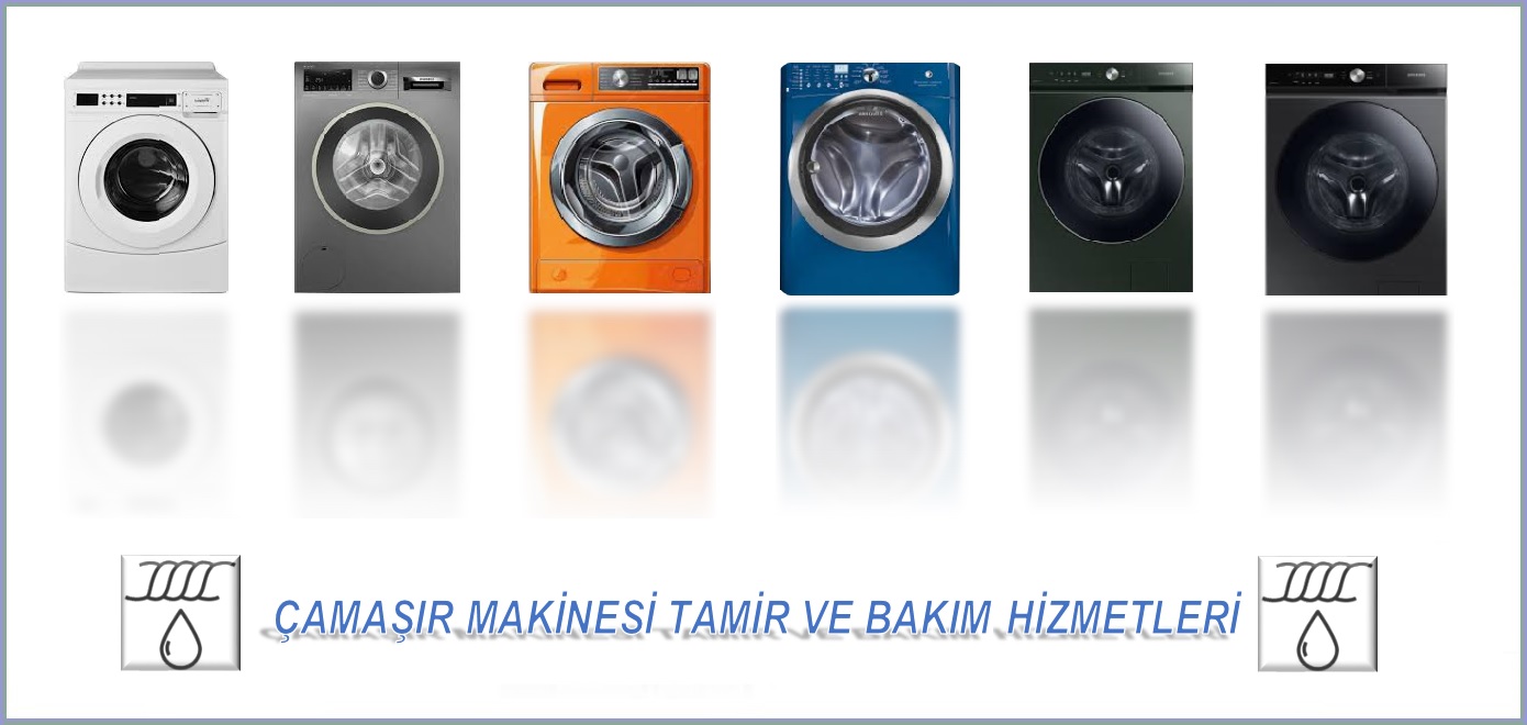 Eskişehir'de arızalı bir çamaşır makinesini inceleyen teknisyen